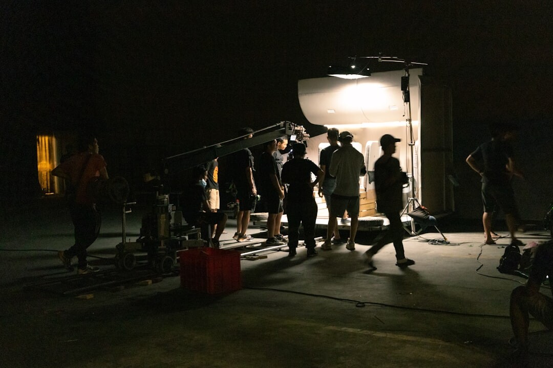 Broadcast energy trainer coaching a studio crew on set
